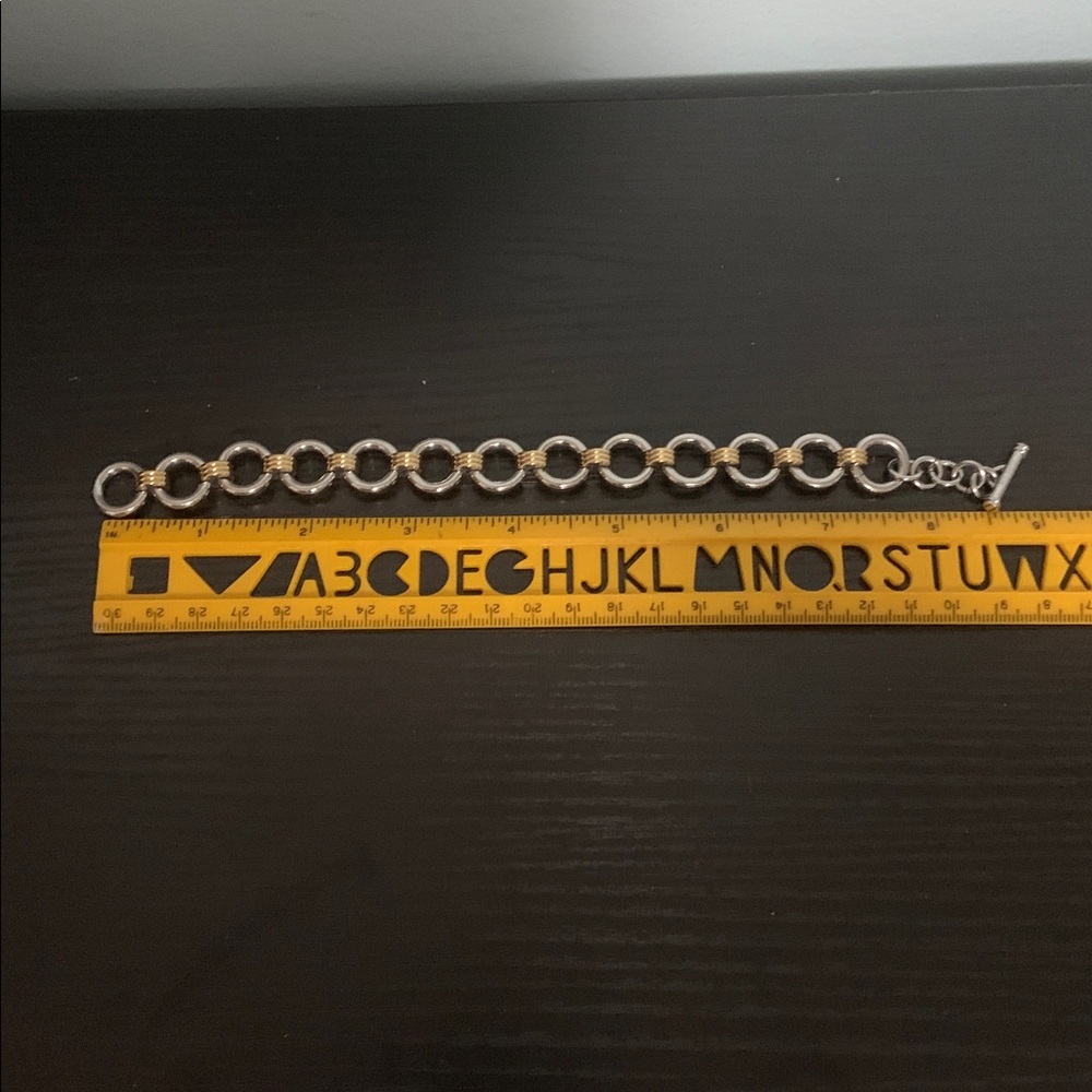 Silver and Gold Toned Bracelet by Rochet - Picture 2 of 3